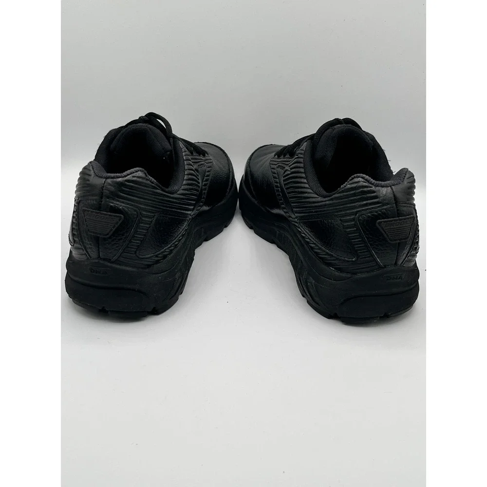 Brooks Addiction Walker 2 Black Leather Walking Shoe Women  7.5 Wide 1203071D072